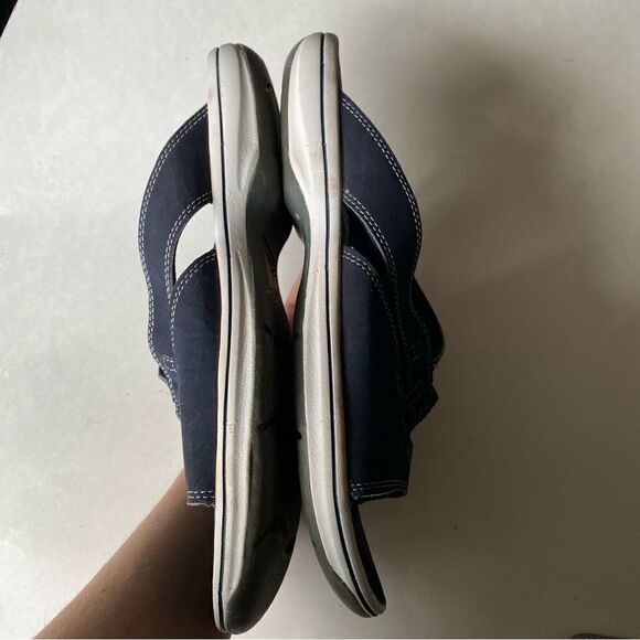 Clarks Collection Sandals Thong Flip flop black 10M - Picture 6 of 7